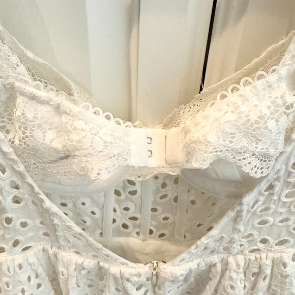 For Love & Lemons Becca Mini Dress in White - Picture 7 of 8